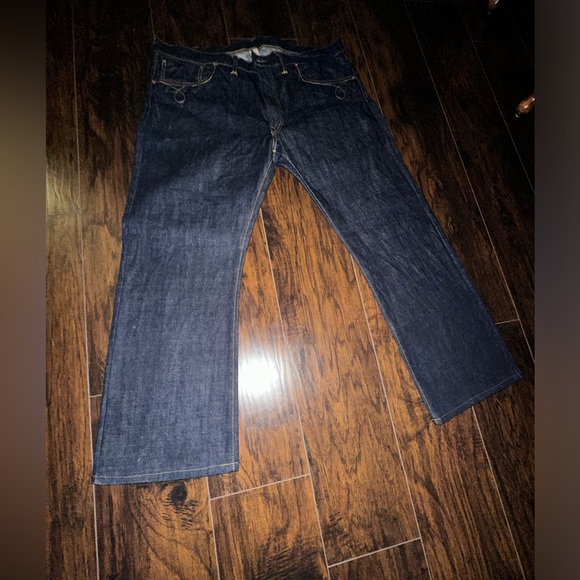 Double RL RRL made in USA salvedge denim slim boot cut dark wash Ralph Lauren - Picture 8 of 16